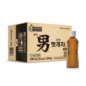 [무료배송] 진한 헛개차 그린(무라벨) 330ml 20입 