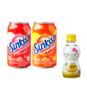 썬키스트 소다 355ml 18입 오렌지/자몽 택1 + 꼬소꼬미옥수수차 200ml 6입 증정