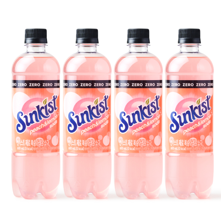 썬키스트 제로복숭아레몬소다 600ml 24입