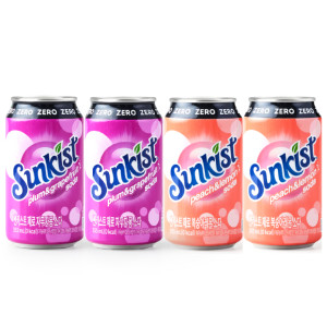 썬키스트 제로캔 355ml 48입(복숭아레몬24입+자두자몽 24입)